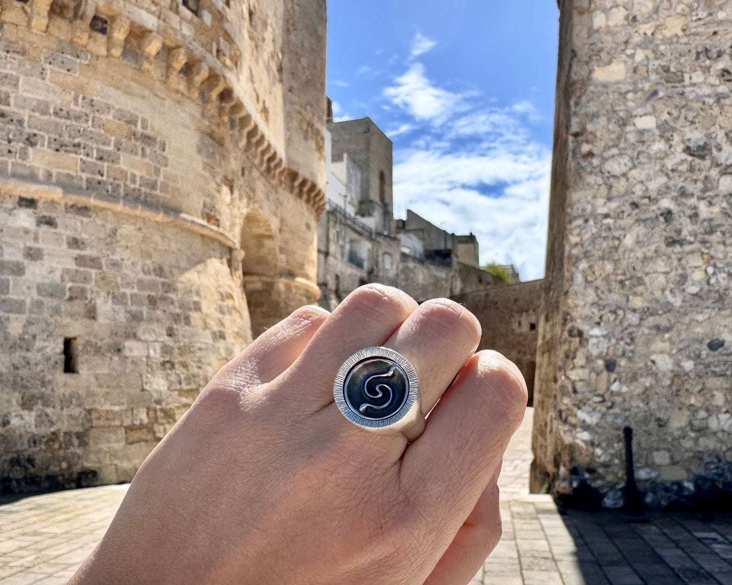 Anello Segni Doppio argento