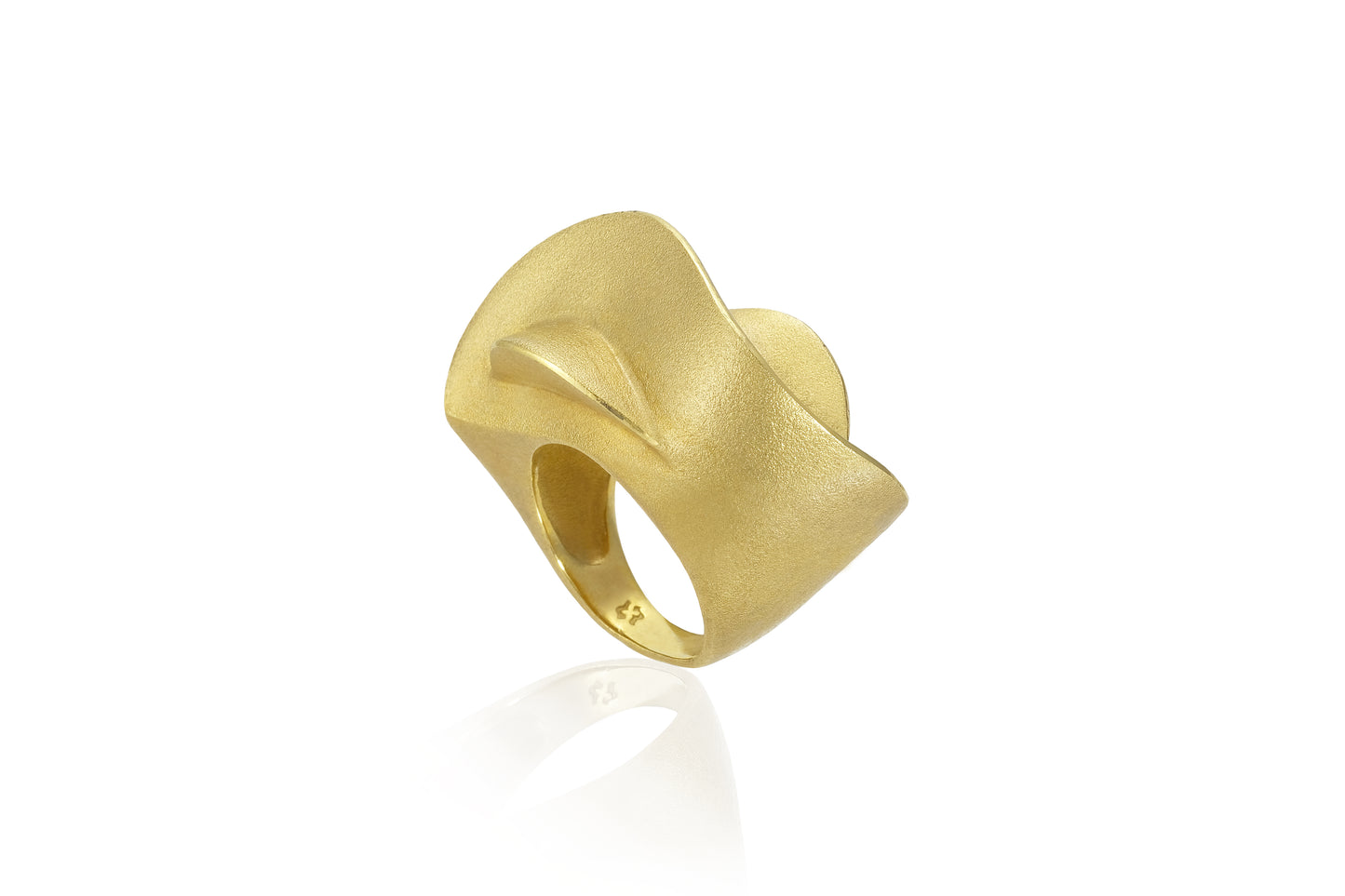 Anello Dune bronzo oro sabbiato