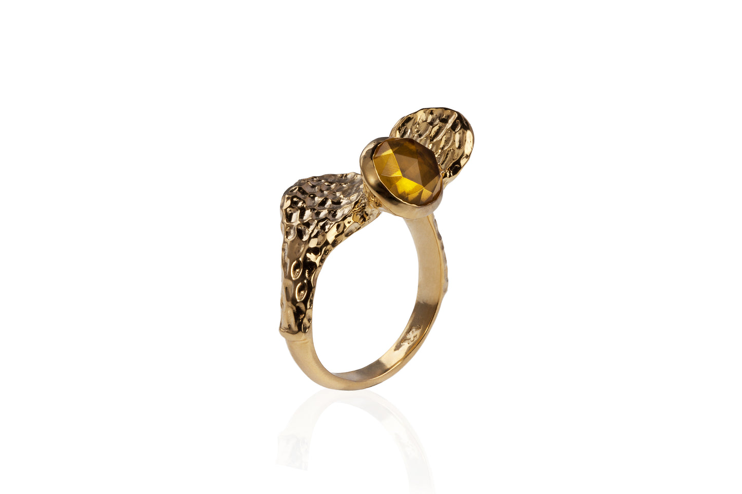 Anello Fico d'India oro e pietra