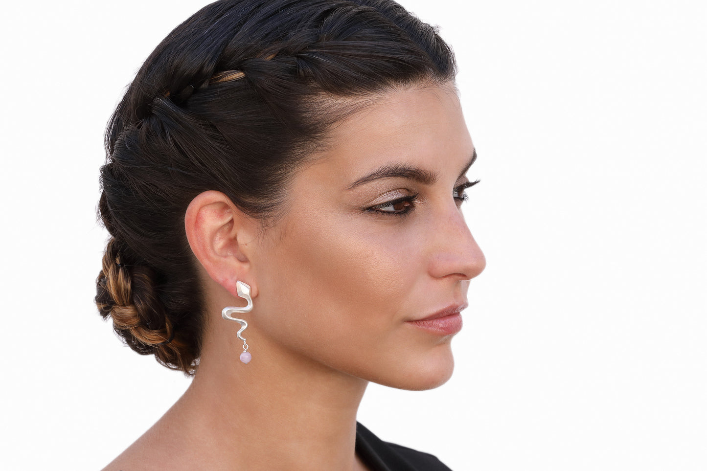 Orecchini Hydra argento con pietre o perle