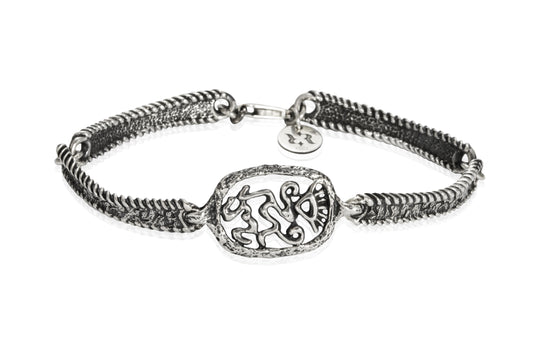 Bracciale Sciamano Danzante più Elementi in argento