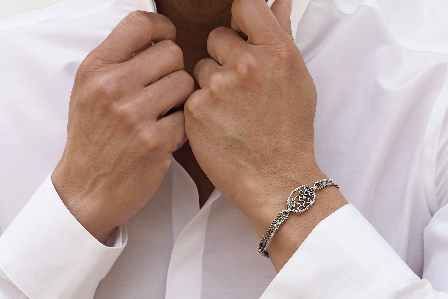 Bracciale Sciamano Danzante più Elementi in argento