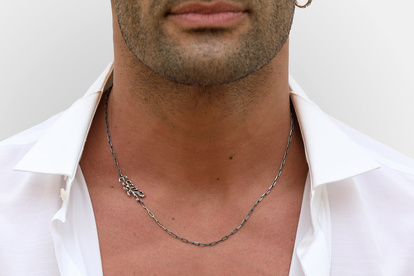 Collana Segni con Elemento Agglomerato di figure argento