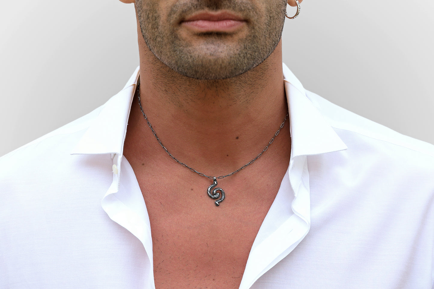 Collana con ciondolo Doppia Spirale argento