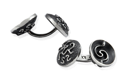 Gemelli Segni argento brunito