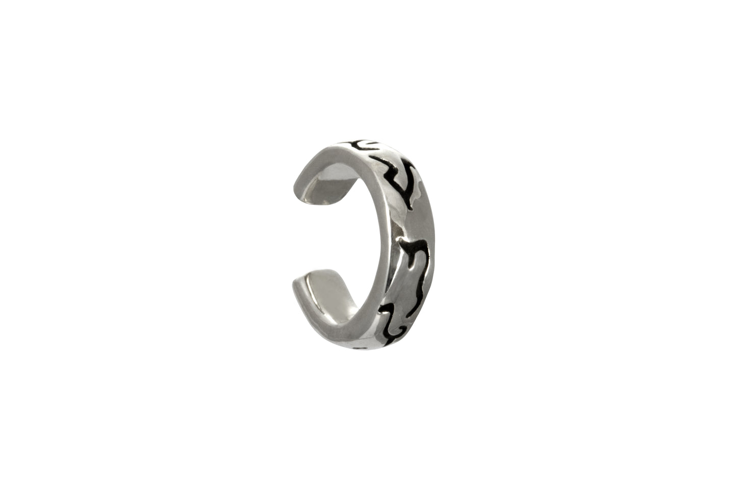 Orecchino Ear cuff Segni singolo argento