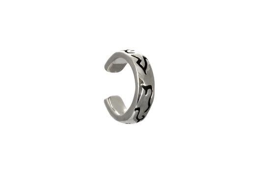 Orecchino Ear cuff Segni singolo argento