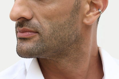 Orecchino Ear cuff Segni singolo argento