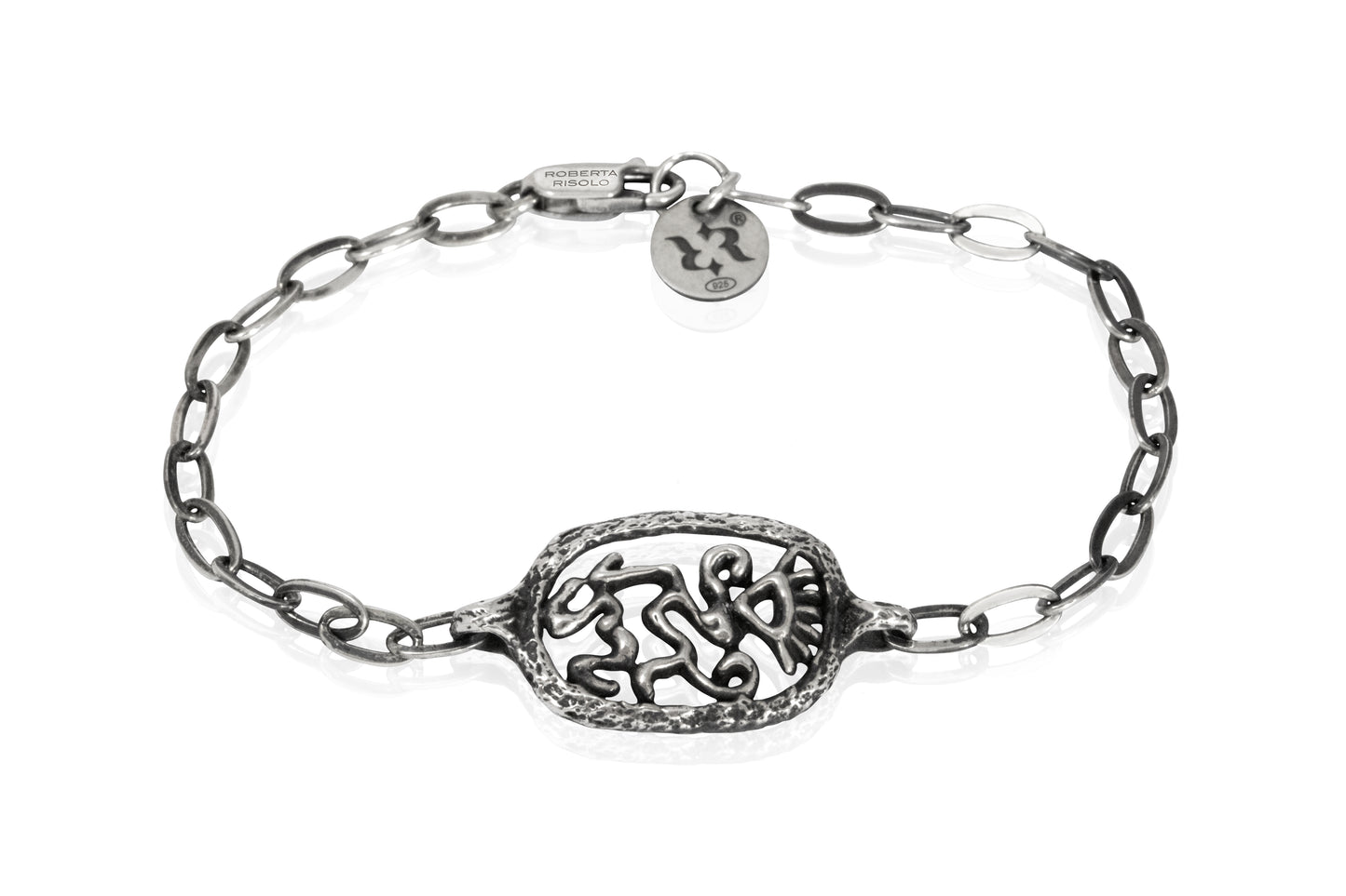 Bracciale Segni Sciamano Danzante con catena argento