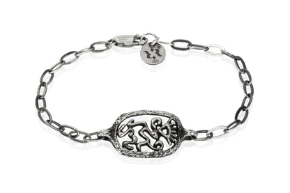 Bracciale Segni Sciamano Danzante con catena argento