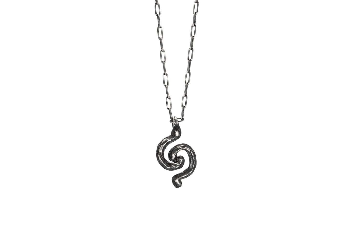 Collana con ciondolo Doppia Spirale argento