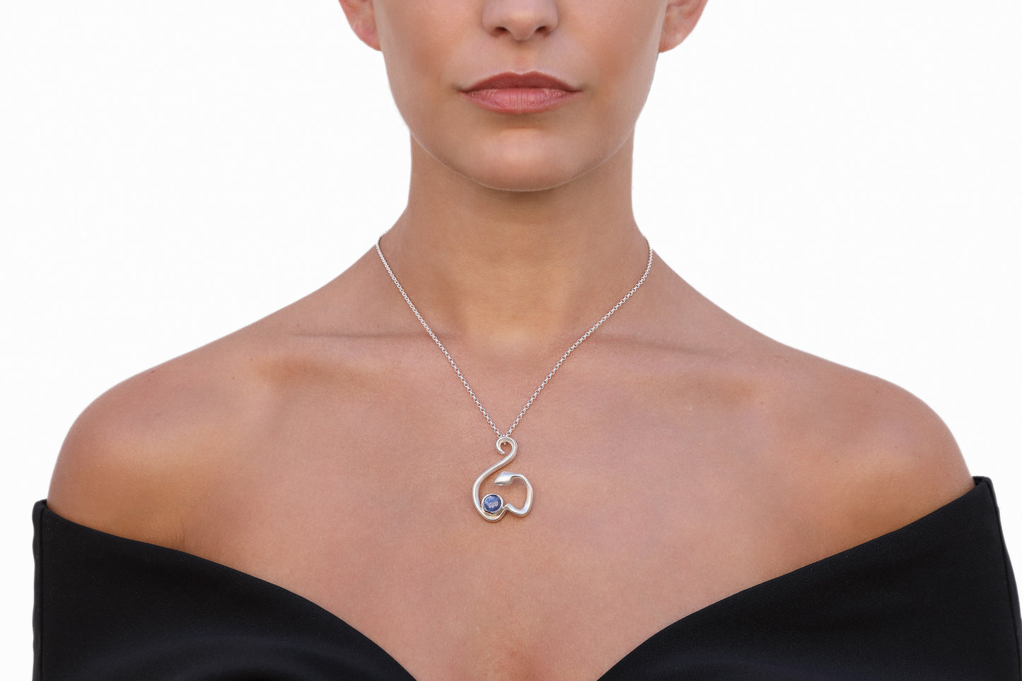 Collana Hydra argento con pietra o perla