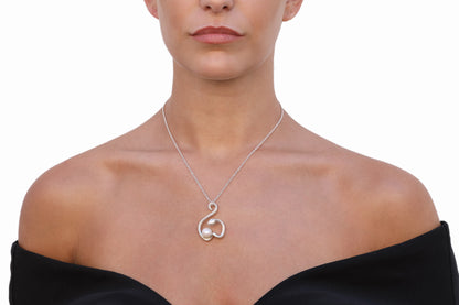 Collana Hydra argento con pietra o perla