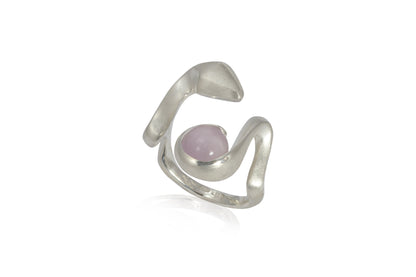 Anello Hydra argento con pietra o perla da 8 mm